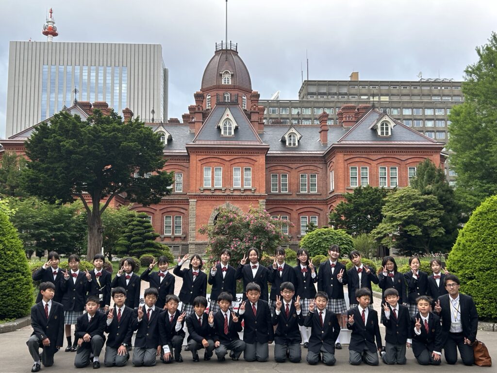 朝の散歩 【1組集合写真】